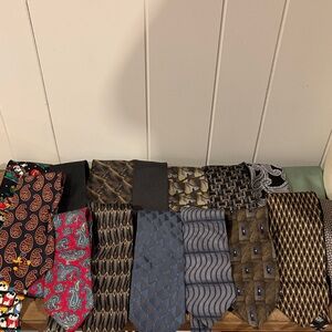 Men's Assorted Patterned and Brands of Ties Set of 17